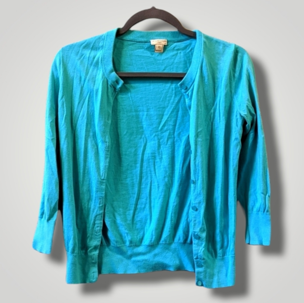 J Crew Turquoise The Clare Cardigan Size XS